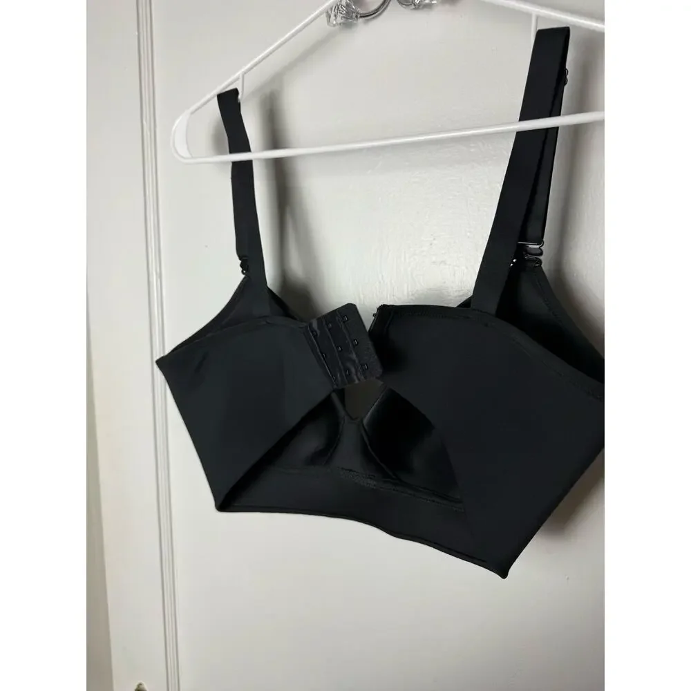 Warner’s Bra 38DD Black Wireless Full Coverage Padded Comfort Support Everyday